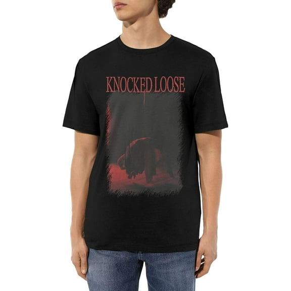 Knocked Music Loose Shirt Men's Short Sleeve Crew Neck Casual Fashion Cotton Tops