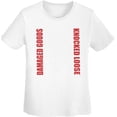 thumbnail image 1 of Knocked Music Loose Shirt Women's Crew Neck Short Sleeve Tops Fashion Versatile Breathable T-Shirt White, 1 of 4