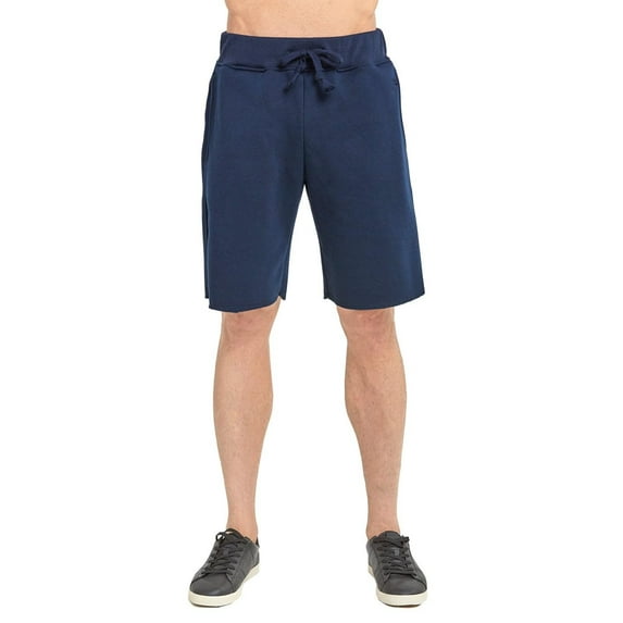 Men's Heavyweight Cotton Fleece Lining Workout Shorts S, Navy