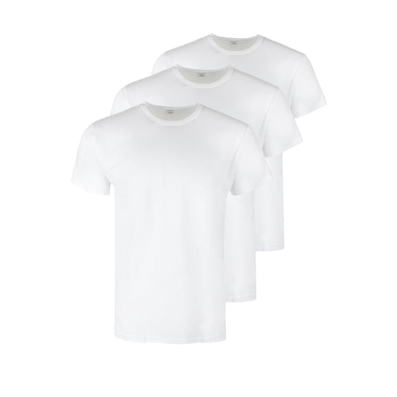 Knocker Men's 3 Pack Cotton Short Sleeve Crew Neck T-Shirts White M