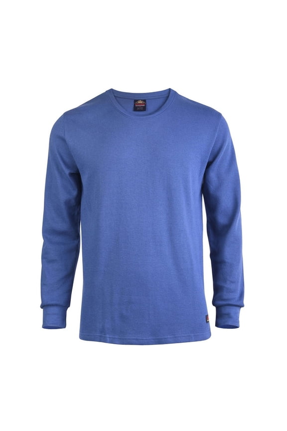 Men's Classic Waffle Knit Medium Weight Cotton Long Sleeve Light Thermal T-Shirt Top