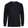 thumbnail image 1 of Knocker Men's Classic Waffle Knit Medium Weight Thermal 3-Buttons Henley Long Sleeve Tee Shirts Top, 1 of 3