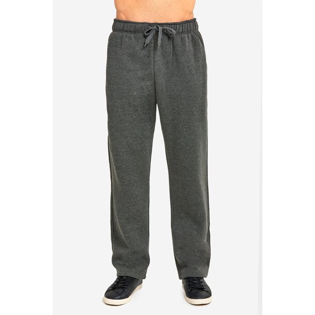 Knocker Men's Heavyweight Open Bottom Fleece Lounge Sweatpants with