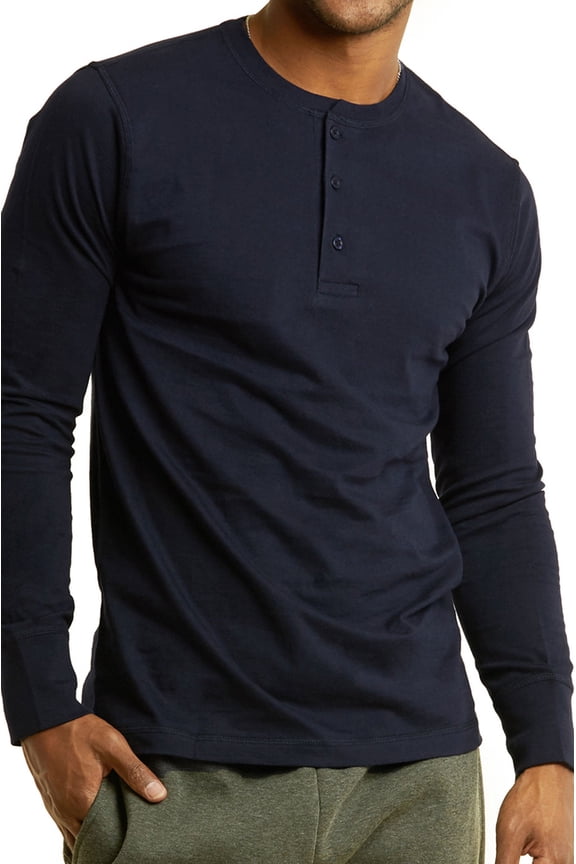 Men's Long Sleeve 3-Button Classic Athletic Henley Tee Shirts Top (S-3XL)