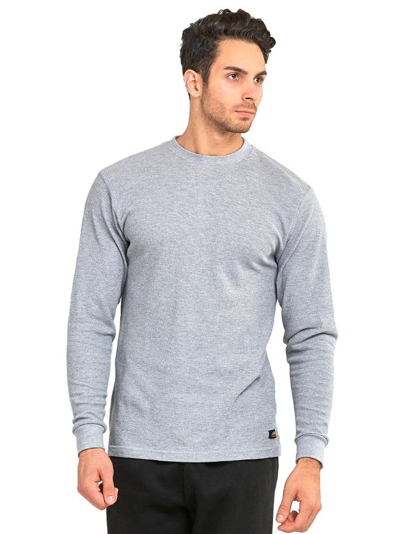 Men's Medium Weight Waffle Pattern Thermal Shirt Heather Gray