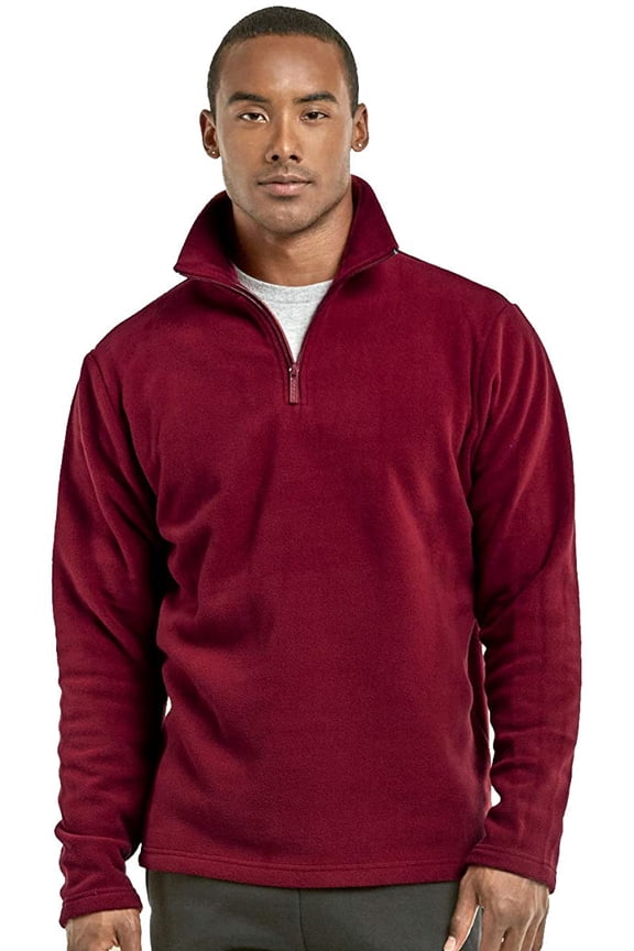 Men's & Plus Size Soft Fleece Quarter Zip Pullover Lightweight Sweater Jacket
