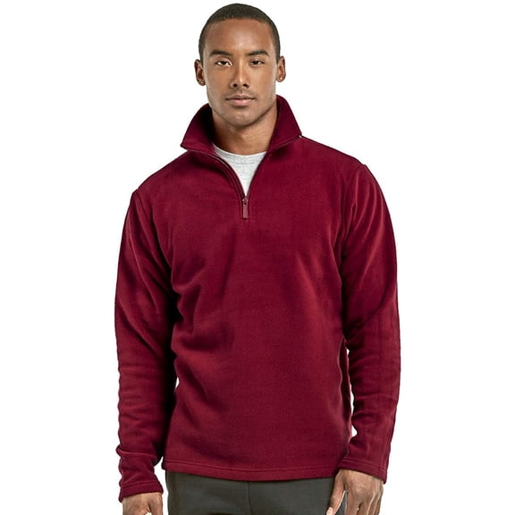 Knocker Men's & Plus Size Soft Fleece Quarter Zip Pullover Lightweight Sweater Jacket