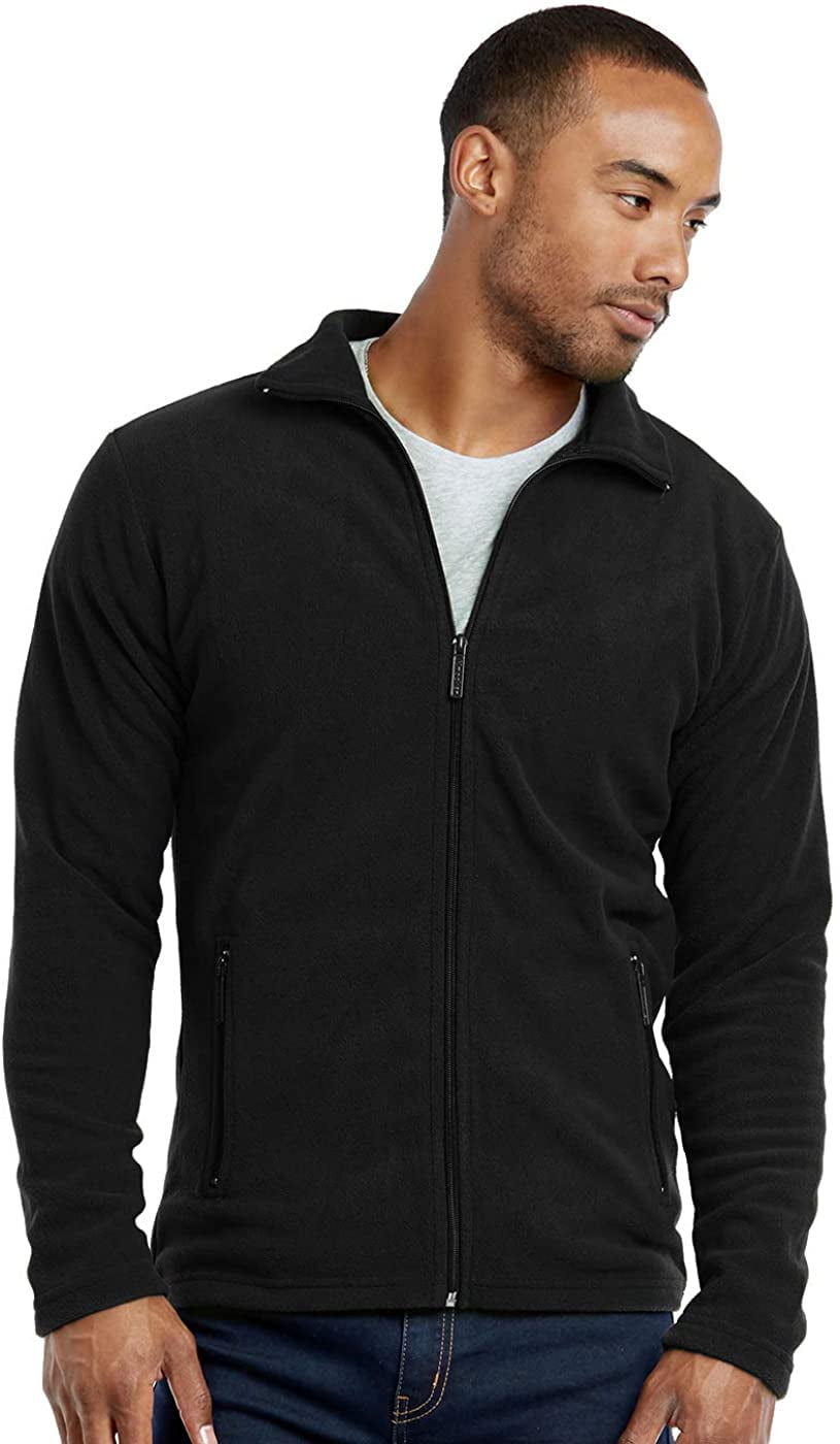 Knocker Men's Soft Fleece Full Zip Up Mid-Weight Winter Warm Sweater ...