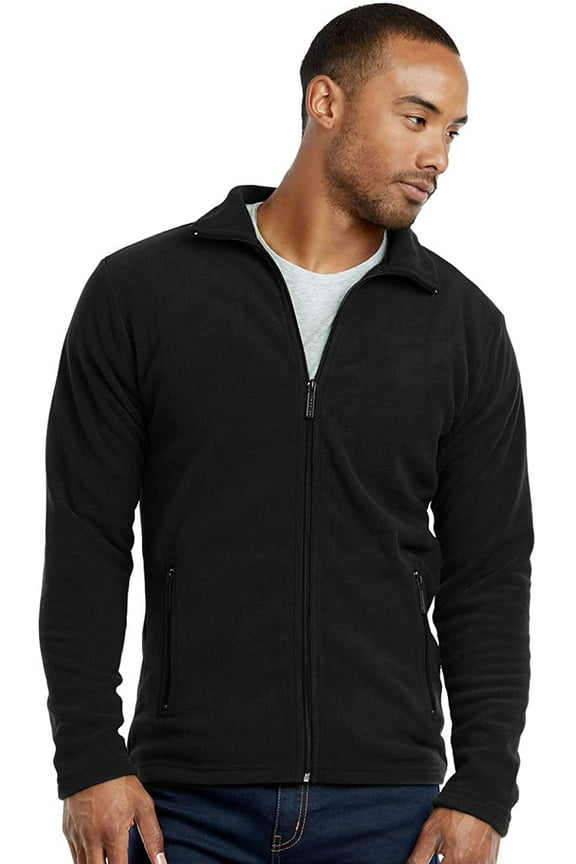 Men's Soft Fleece Full Zip Up Mid-Weight Winter Warm Sweater Jacket