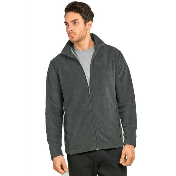 Knocker Men's Soft Fleece Full Zip Up Mid-Weight Winter Warm Sweater Jacket