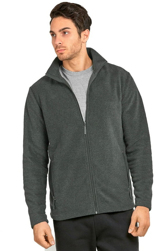 Men's Soft Fleece Full Zip Up Mid-Weight Winter Warm Sweater Jacket