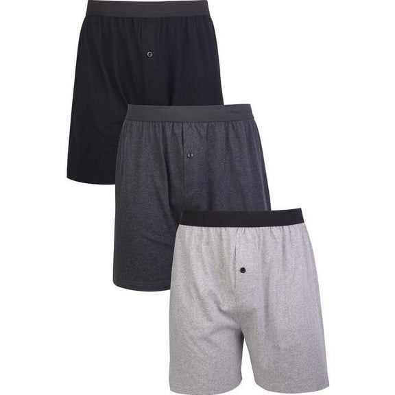 Knocker Mens Cotton Knit Boxers 3-Pack S