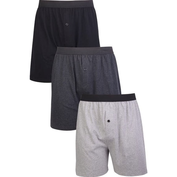 Knocker Mens Cotton Knit Boxers 3-Pack XL