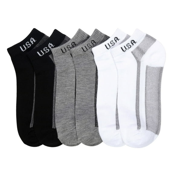 Knocker U.S.A. Band Printed Low Cut Spandex Casual Socks