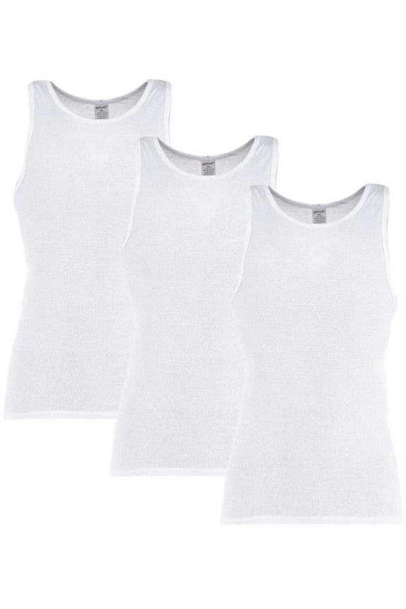 White Basic A-Shirts (3 Pack) (Men Big & Tall)