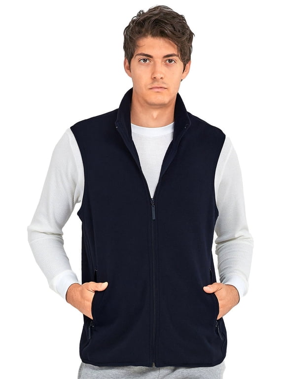 's Men's Outdoor Sleeveless Polar Soft Fleece Full-Zip Up Lightwight Vest Jacket
