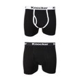 thumbnail image 1 of Knockers Men's 2 Pack Cotton Spandex Boxer Briefs Black-Black White Band L, 1 of 4