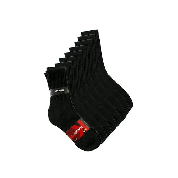 Knockers Men's 4 Pack Crew Sport Socks Black 9-11
