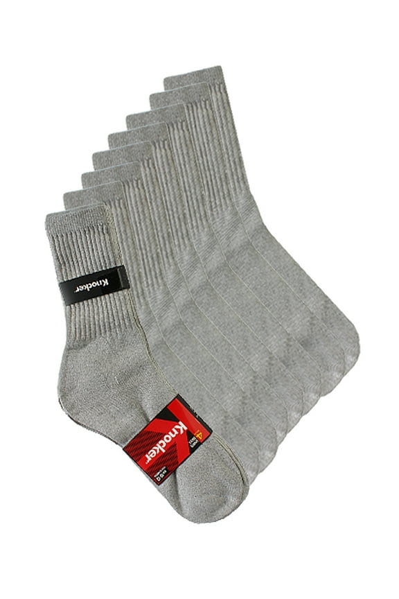 s Men's 4 Pack Crew Sport Socks Grey 9-11