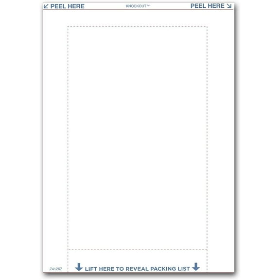 Knockout A5, Duplex Laser Shipping Label/Packing Slip, Shipping Label & Packing Slip are Combined into one Sheet Box of 1000 Labels