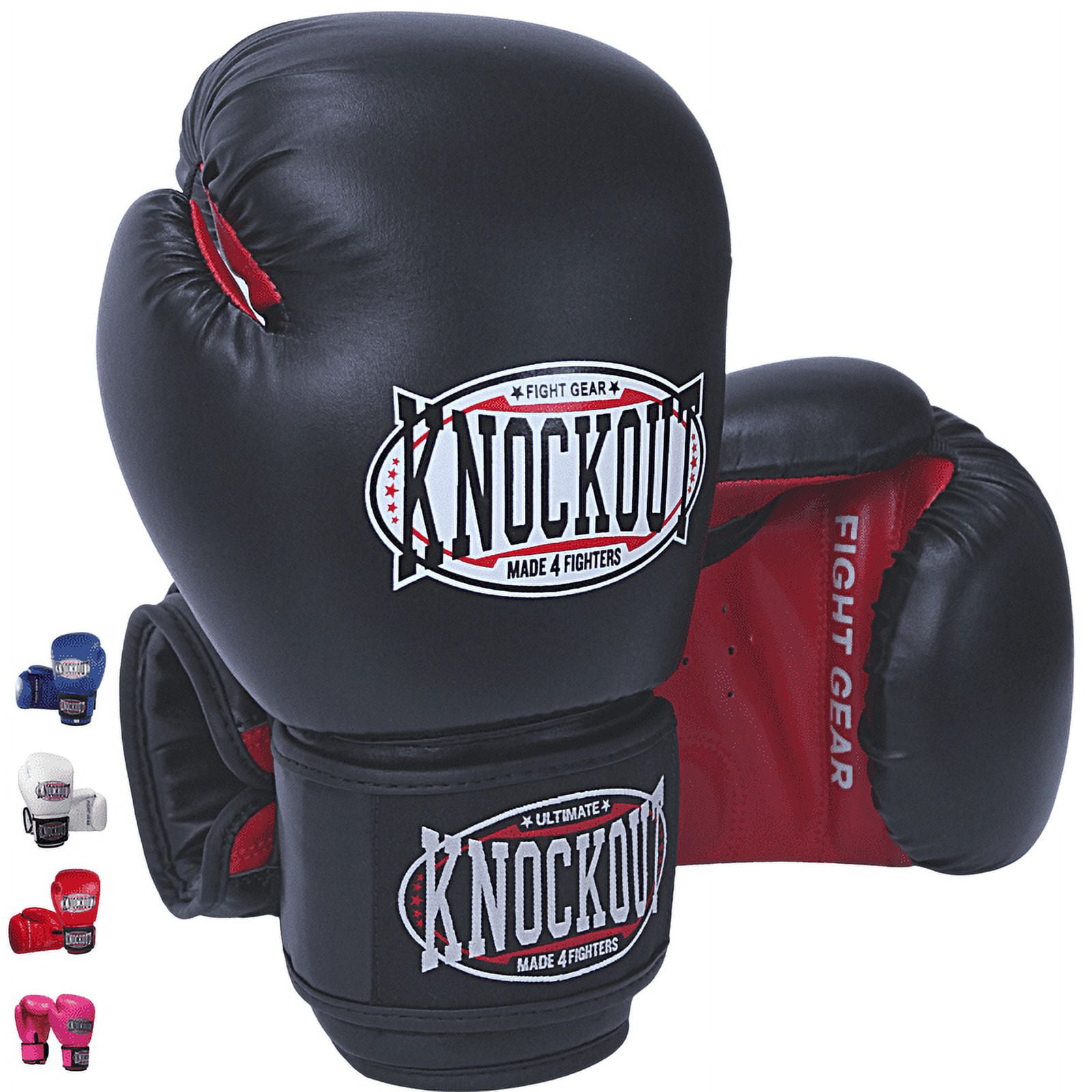 Knockout Boxing Gloves for Men Women Muay Thai MMA Kickboxing Home Gym Training Sparing Gloves Pair with Premium Ventilated Palm Walmart