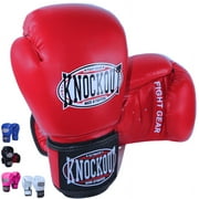 Knockout Boxing Gloves for Men Women, Muay Thai MMA Kickboxing Home Gym Training, Sparing Gloves Pair with Premium Ventilated Palm