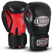 Knockout Boxing Gloves for Men Women, Muay Thai MMA Kickboxing Home Gym Training, Sparing Gloves Pair with Premium Ventilated Palm