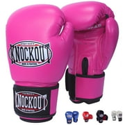 Knockout Boxing Gloves for Men Women, Muay Thai MMA Kickboxing Home Gym Training, Sparing Gloves Pair with Premium Ventilated Palm
