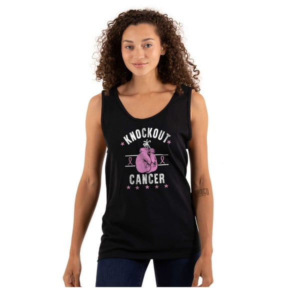 Knockout Breast Cancer Tank Top Tee Shirt Women Brisco Brands S