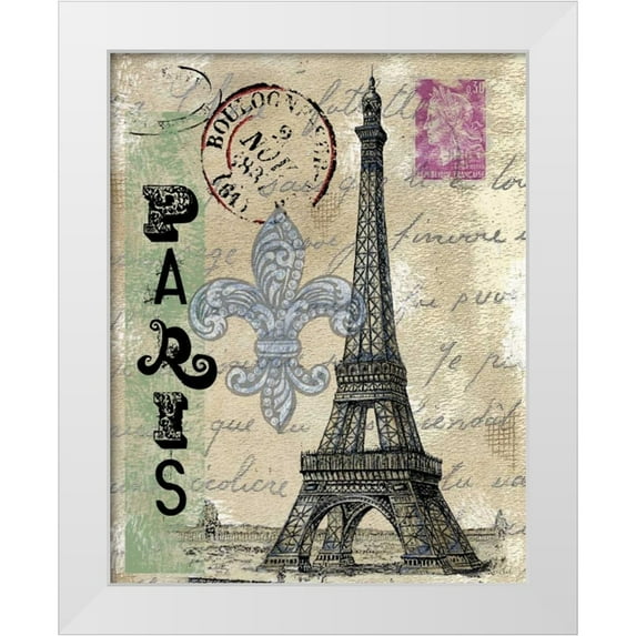Knold, Donna 12x14 White Modern Wood Framed Museum Art Print Titled - Travel Paris