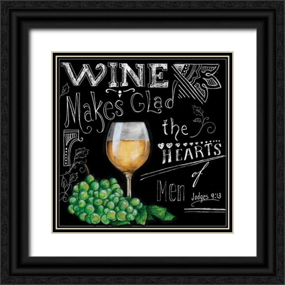 Knold, Donna 15x15 Black Ornate Wood Framed with Double Matting Museum Art Print Titled - Wine Toasts III