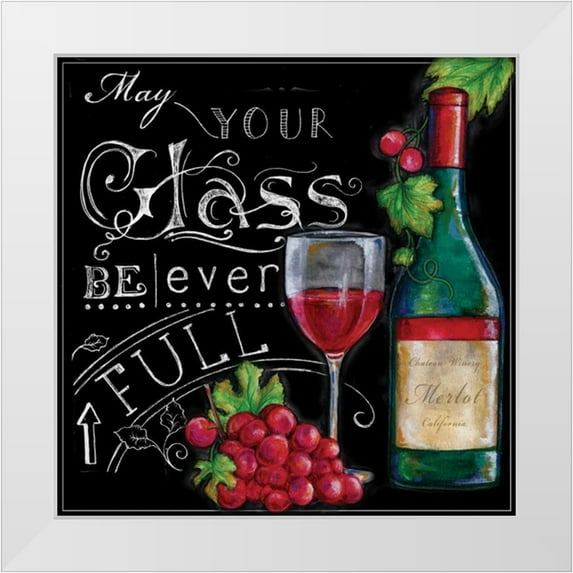 Knold, Donna 15x15 White Modern Wood Framed Museum Art Print Titled - Wine Toasts I
