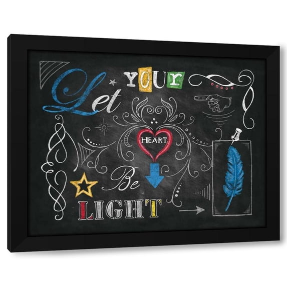 Donna Knold 18x15 Black Modern Wood Framed Wall Art Titled - Color Chalkboard IV