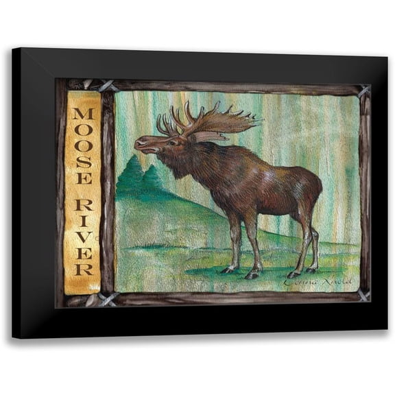 Knold, Donna 18x15 Black Modern Framed Museum Art Print Titled - Lodge Moose