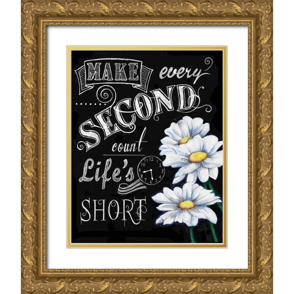 Knold, Donna 20x24 Gold Ornate Wood Framed with Double Matting Museum Art Print Titled - Chalkboard Inspirations I