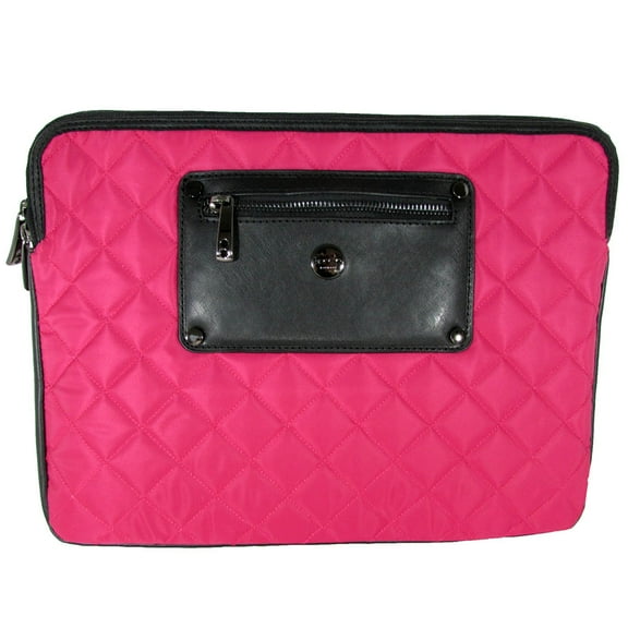 Knomo London Womens Quilted Nylon Laptop Sleeve For 13" MacBook Pro, Teaberry