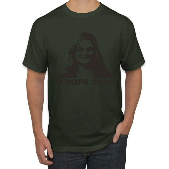 Knope 2020 Parks and Recreation Pop Men's Graphic T-Shirt, Forest Green, Medium