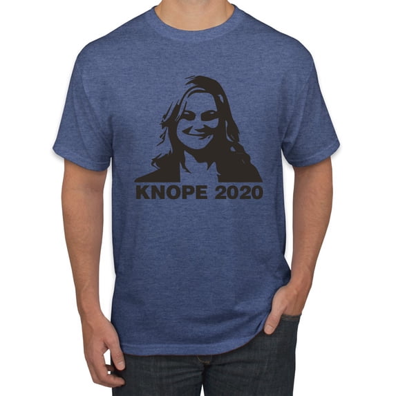 Knope 2020 Parks and Recreation Pop Men's Graphic T-Shirt, Vintage Heather Blue, Small