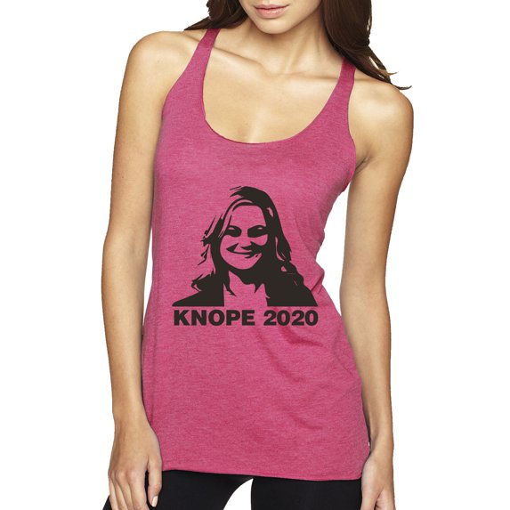 Knope 2020 Parks and Recreation Pop Tri-Blend Racerback Tank Top, Vintage Pink, X-Large
