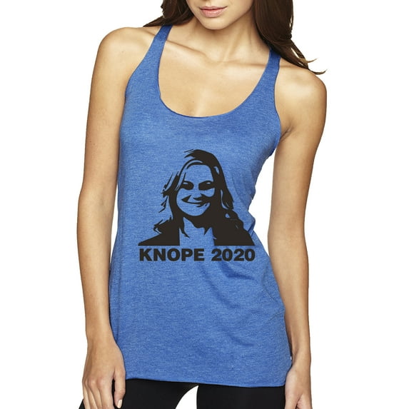 Knope 2020 Parks and Recreation Pop Tri-Blend Racerback Tank Top, Vintage Royal, X-Large
