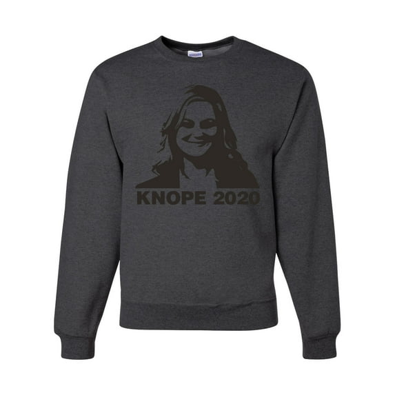 Knope 2020 Parks and Recreation Pop Unisex Crewneck Graphic Sweatshirt, Heather Black, Small