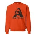 thumbnail image 1 of Knope 2020 Parks and Recreation Pop Unisex Crewneck Graphic Sweatshirt, Orange, 3XL, 1 of 3