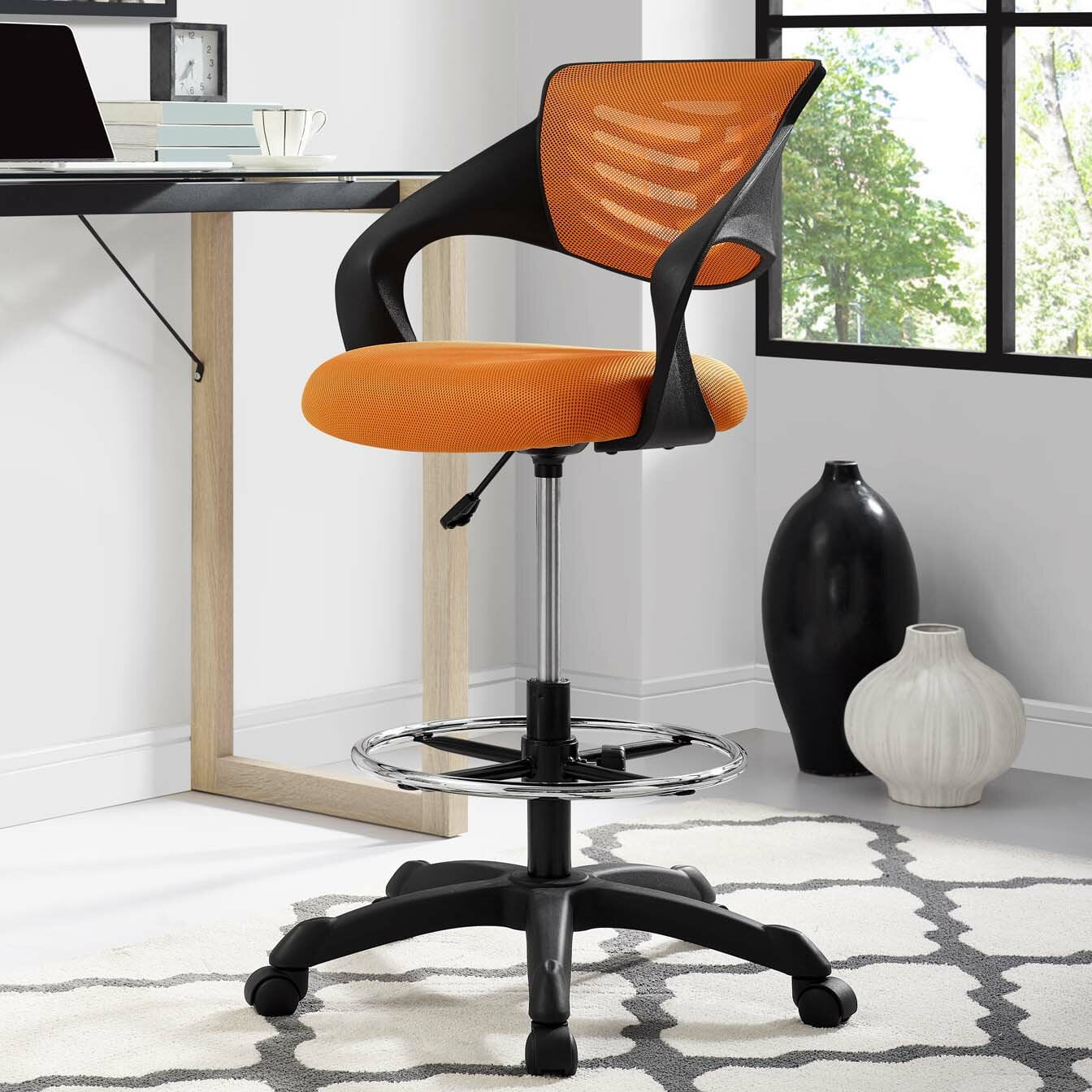 Knopp Drafting Chair 19.5 W x 19.5 D Minimum Overall Height Top to Bottom 36 Walmart