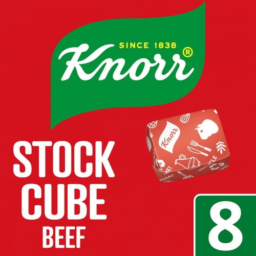 Knorr 8 Beef Stock Cubes 8 x 10g, British Import (Pack of 2)