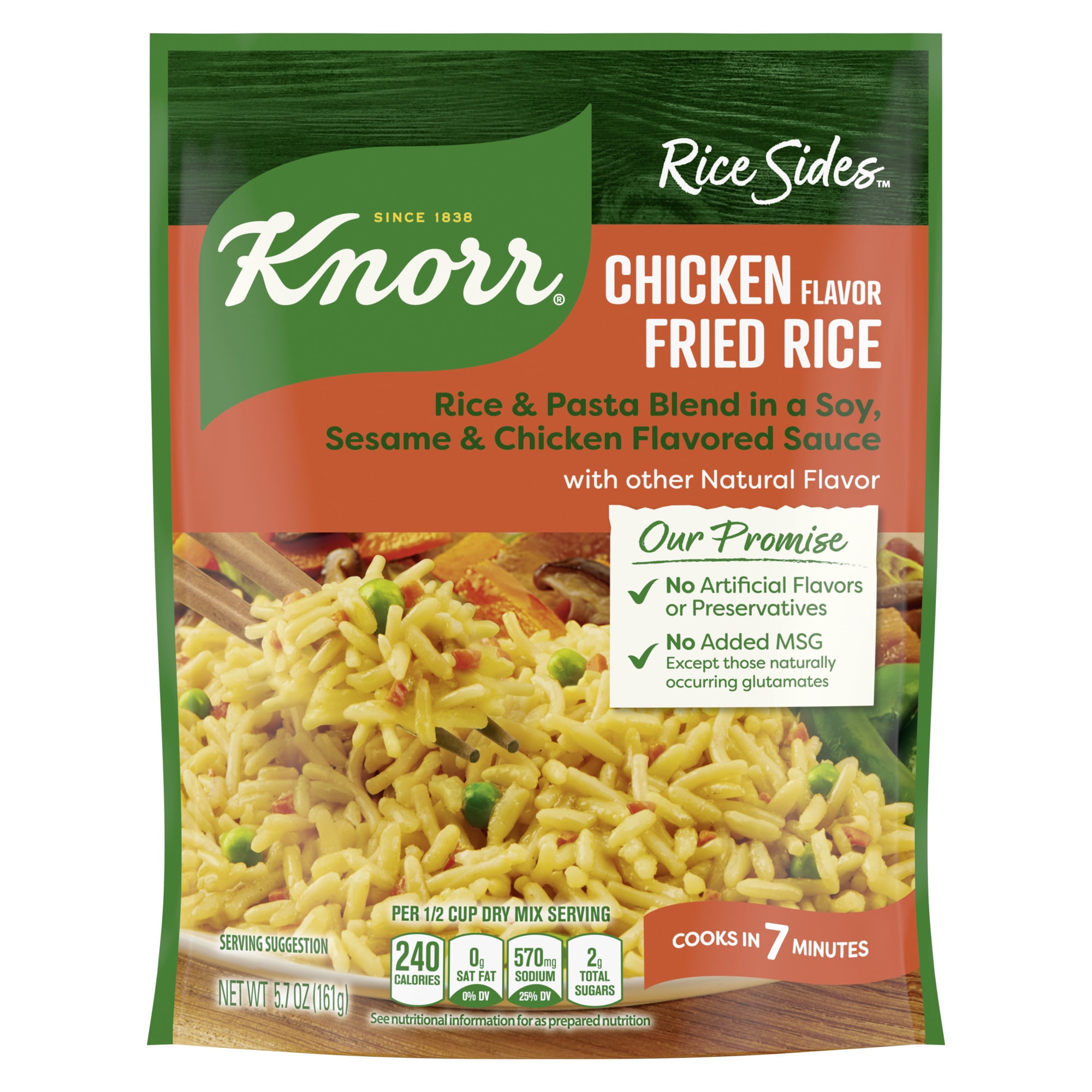 Knorr Chicken Fried Rice, No Artificial Flavors, Quick Cook in 7