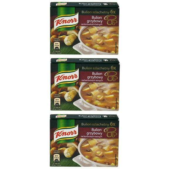Knorr Bulion Grzybowy Na Borowikach Lesnych Mushroom Bouillon 60G (3-Pack)