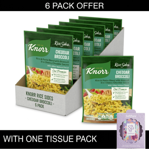 Knorr Cheddar Broccoli Parboiled Instant Rice, No Artificial Flavors, 5.7 oz Regular