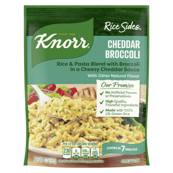 Knorr Cheddar Broccoli Rice Sides