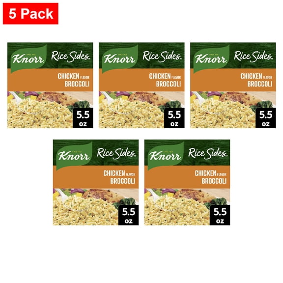 Knorr Chicken Broccoli with Long Grain Rice and Vermicelli Pasta Rice Sides 5.5 oz - 5 Pack