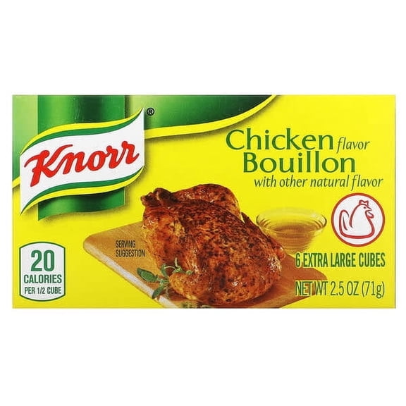 Knorr, Chicken Flavor Bouillon, 6 Extra Large Cubes, 2.5 oz Pack of 3